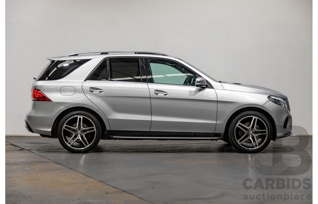 9/2015 Mercedes Benz GLE 250d (AWD) 166 AMG Package 4d Wagon Iridium Silver Metallic Turbo Diesel 2.1L