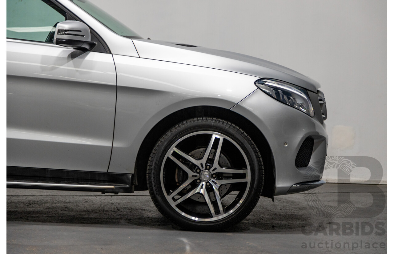 9/2015 Mercedes Benz GLE 250d (AWD) 166 AMG Package 4d Wagon Iridium Silver Metallic Turbo Diesel 2.1L
