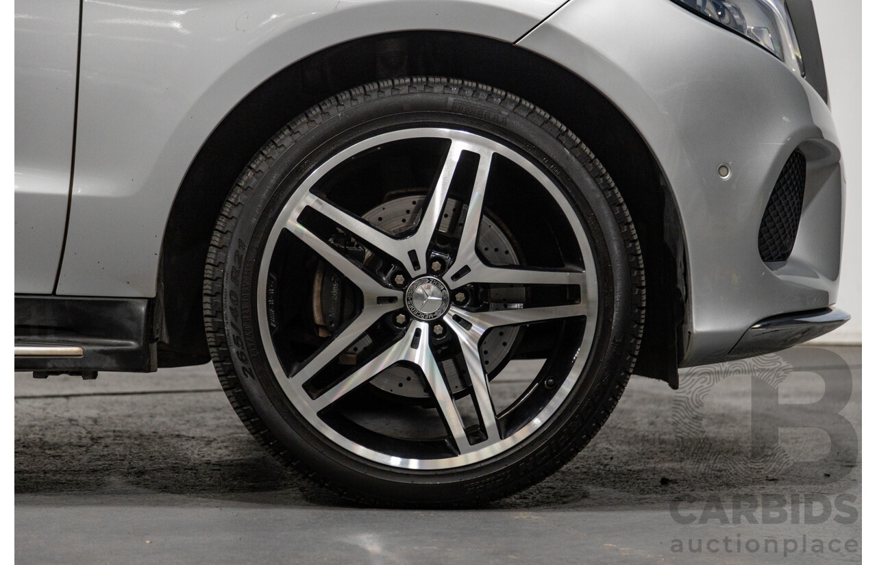 9/2015 Mercedes Benz GLE 250d (AWD) 166 AMG Package 4d Wagon Iridium Silver Metallic Turbo Diesel 2.1L