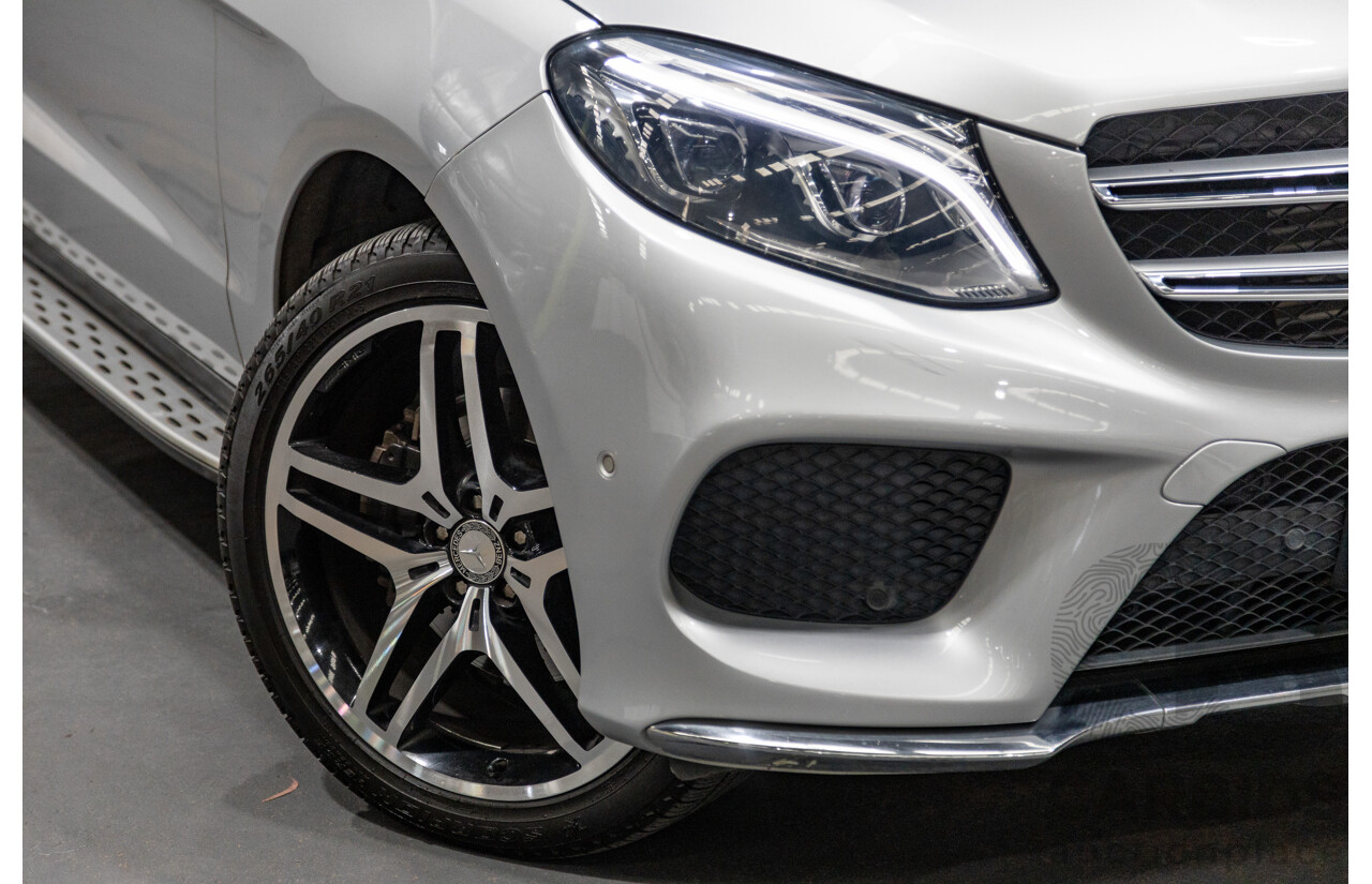 9/2015 Mercedes Benz GLE 250d (AWD) 166 AMG Package 4d Wagon Iridium Silver Metallic Turbo Diesel 2.1L
