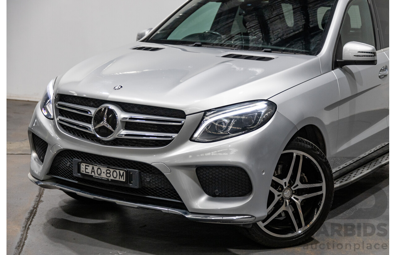 9/2015 Mercedes Benz GLE 250d (AWD) 166 AMG Package 4d Wagon Iridium Silver Metallic Turbo Diesel 2.1L