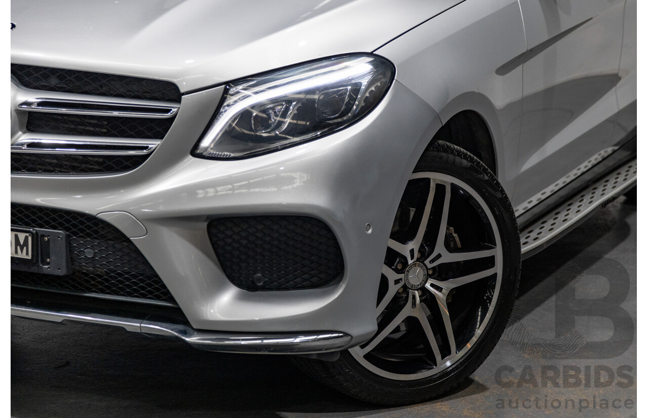 9/2015 Mercedes Benz GLE 250d (AWD) 166 AMG Package 4d Wagon Iridium Silver Metallic Turbo Diesel 2.1L