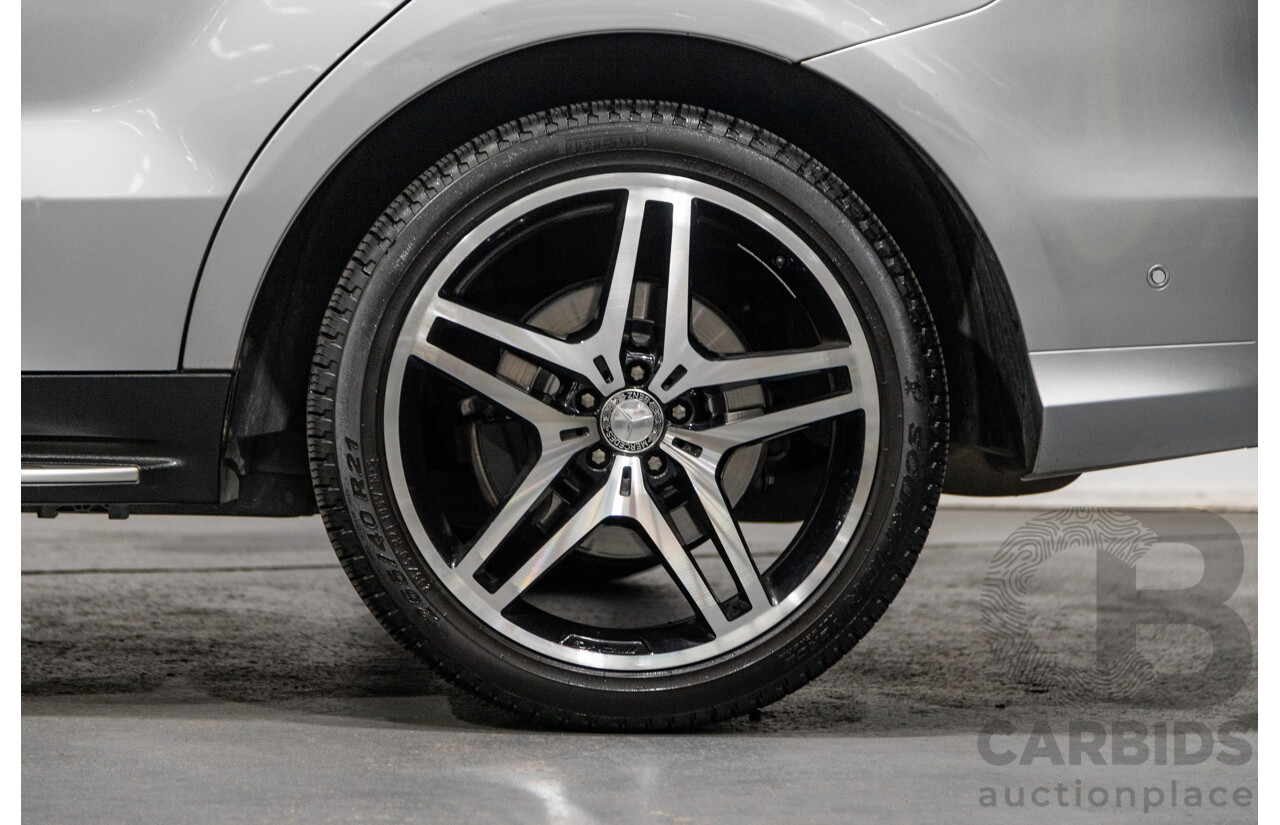 9/2015 Mercedes Benz GLE 250d (AWD) 166 AMG Package 4d Wagon Iridium Silver Metallic Turbo Diesel 2.1L