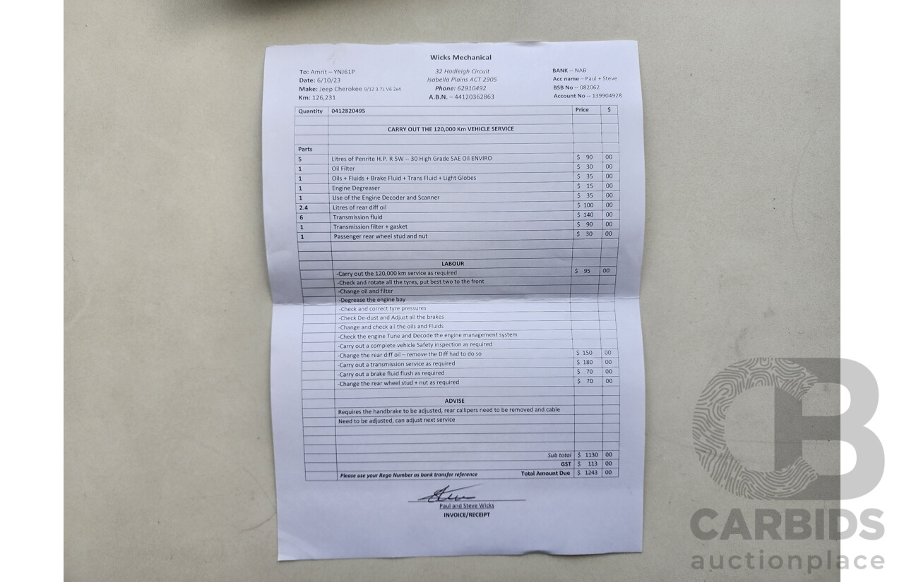 09/2012 Jeep Cherokee SPORT (4x2) RWD KK MY12 4D Wagon Blue 3.7L