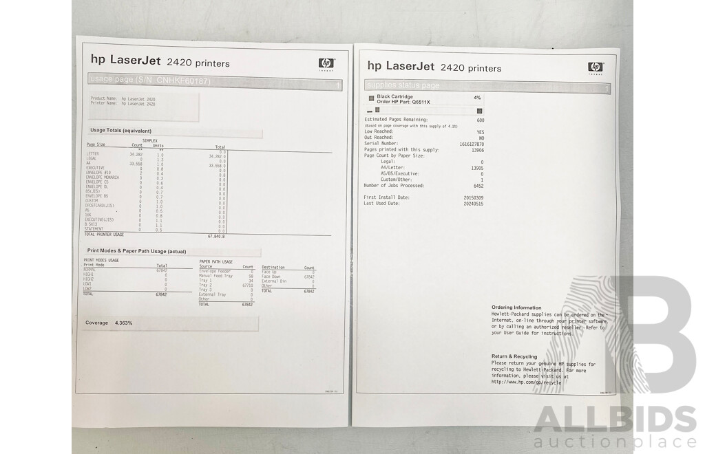 HP (M577) Enterprise LaserJet MFP Printer