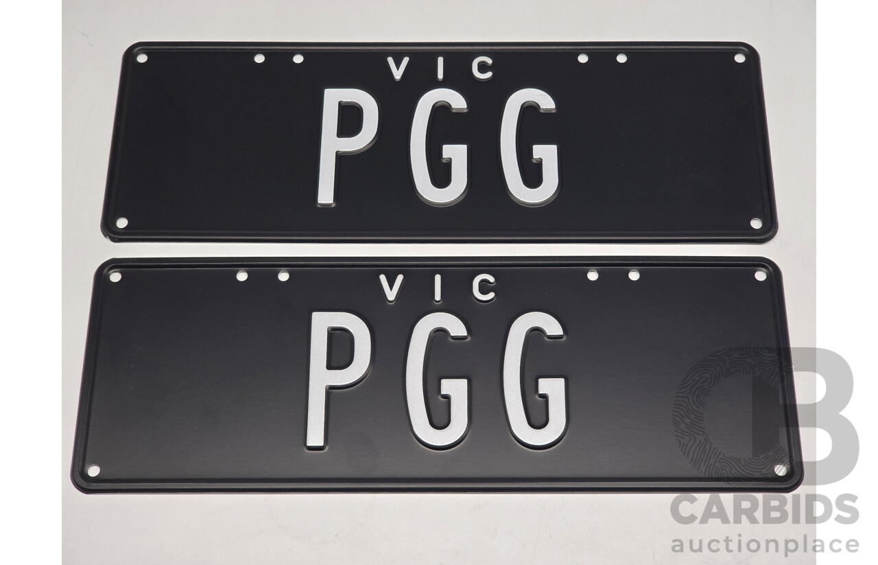 Victorian VIC Custom 3 - Character Alpha Number Plate - PGG