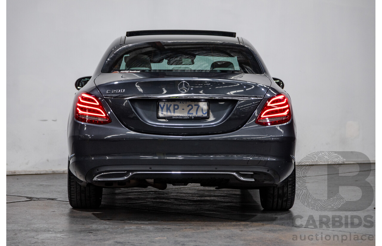 8/2014 Mercedes Benz C200 W205 4d Sedan Tenorite Grey Metallic Turbo 2.0L