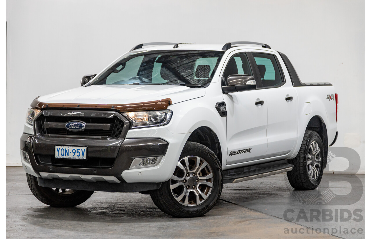 7/2017 Ford Ranger Wildtrak 3.2 (4x4) PX MKII MY17 4d Dual Cab P/Up White Turbo Diesel 3.2L