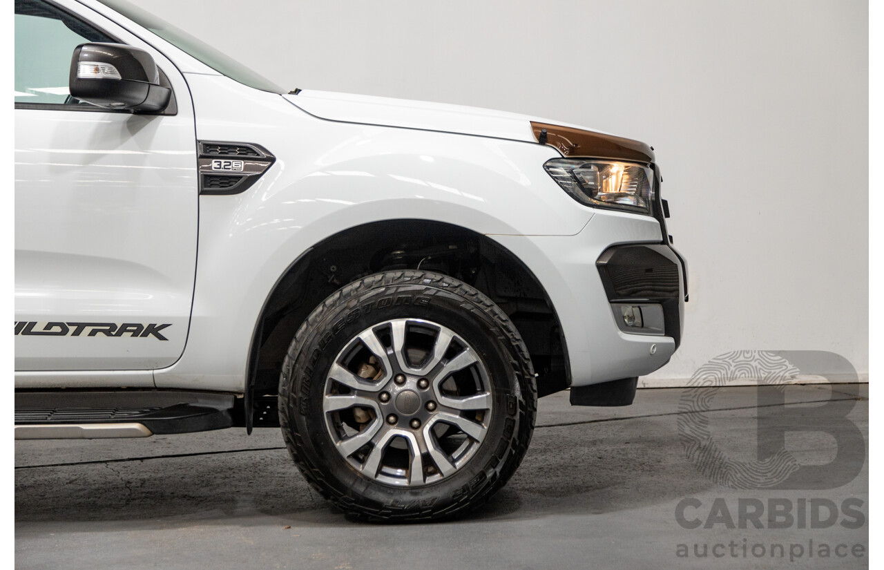 7/2017 Ford Ranger Wildtrak 3.2 (4x4) PX MKII MY17 4d Dual Cab P/Up White Turbo Diesel 3.2L