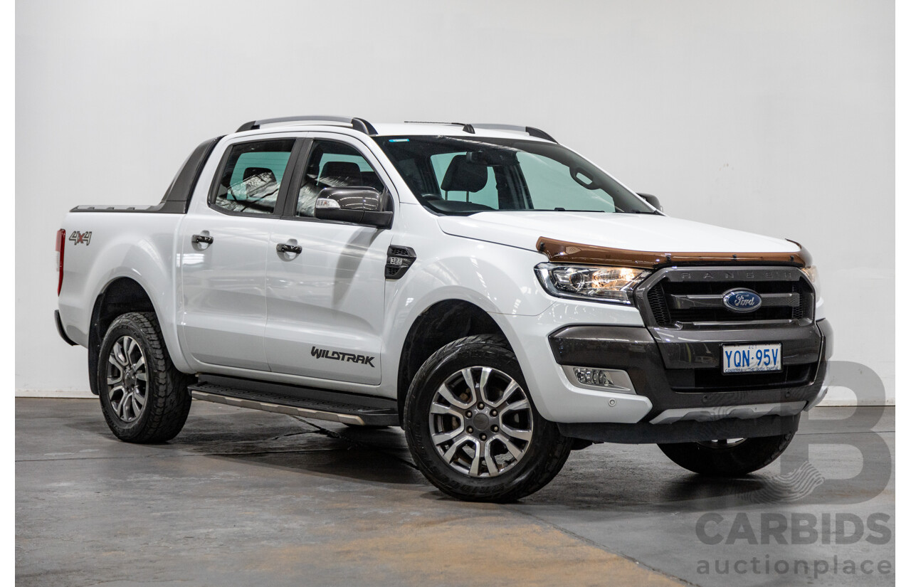 7/2017 Ford Ranger Wildtrak 3.2 (4x4) PX MKII MY17 4d Dual Cab P/Up White Turbo Diesel 3.2L