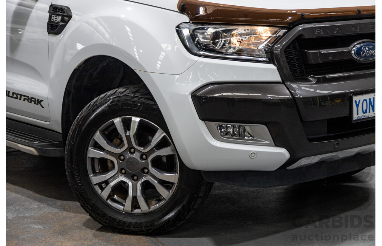 7/2017 Ford Ranger Wildtrak 3.2 (4x4) PX MKII MY17 4d Dual Cab P/Up White Turbo Diesel 3.2L