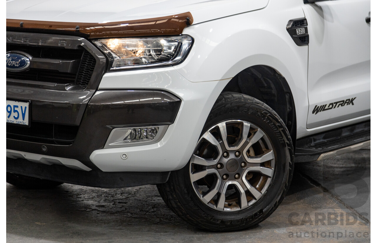 7/2017 Ford Ranger Wildtrak 3.2 (4x4) PX MKII MY17 4d Dual Cab P/Up White Turbo Diesel 3.2L
