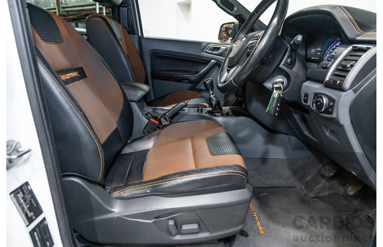 7/2017 Ford Ranger Wildtrak 3.2 (4x4) PX MKII MY17 4d Dual Cab P/Up White Turbo Diesel 3.2L