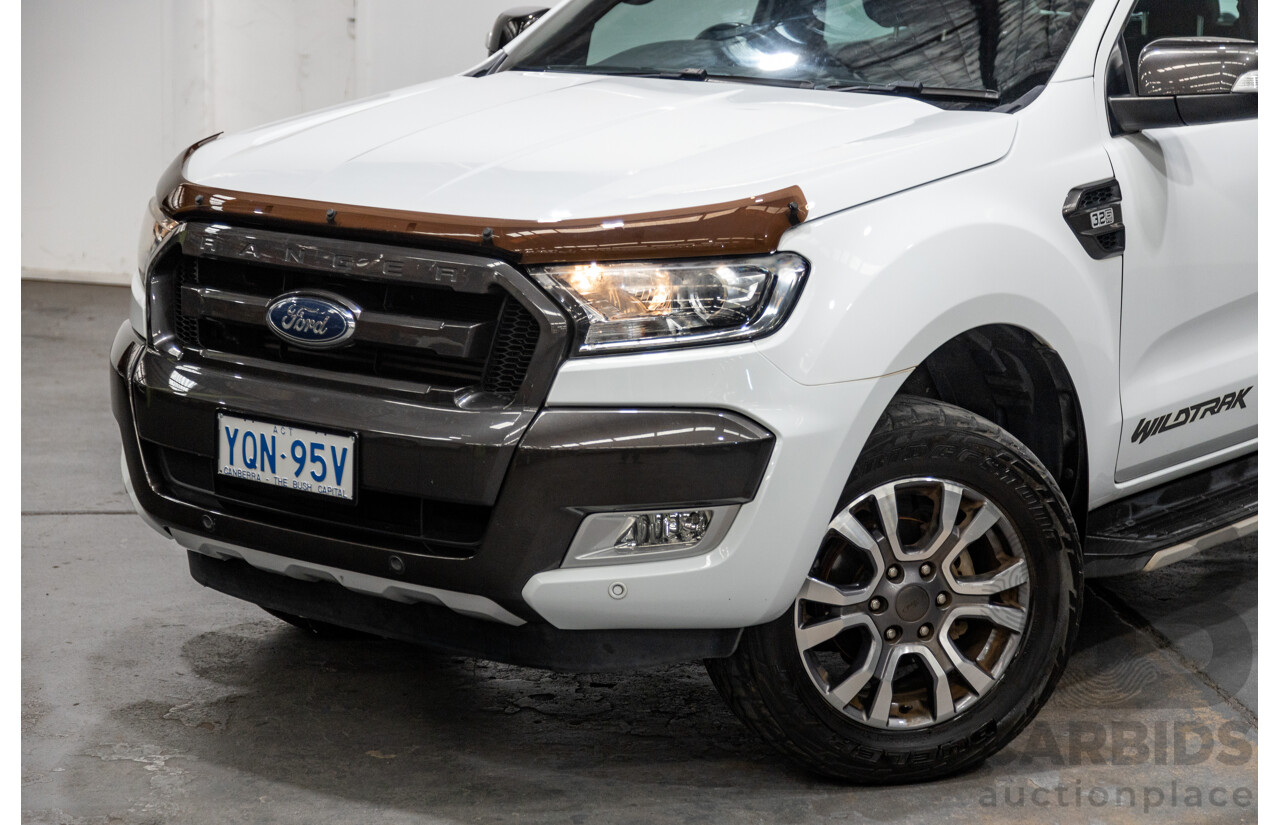 7/2017 Ford Ranger Wildtrak 3.2 (4x4) PX MKII MY17 4d Dual Cab P/Up White Turbo Diesel 3.2L