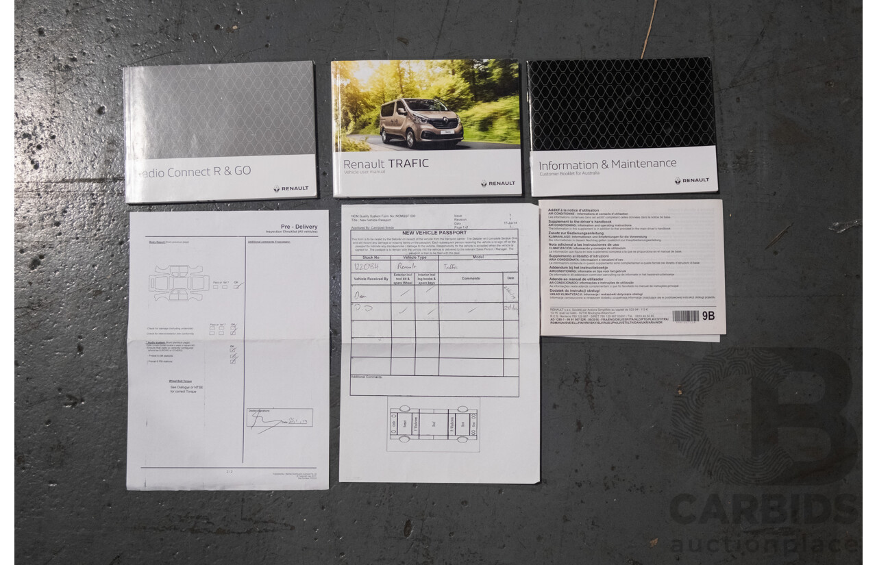 1/2019 Renault Trafic SWB X82 4d Van White Turbo Diesel 1.6L