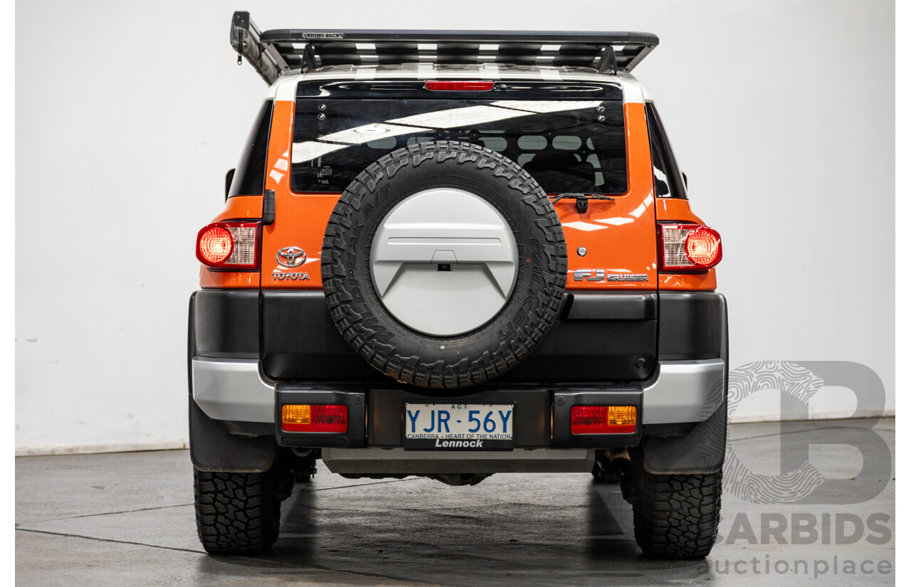 12/2012 Toyota Fj Cruiser (4x4) GSJ15R 4d Wagon Orange Clay V6 4.0L
