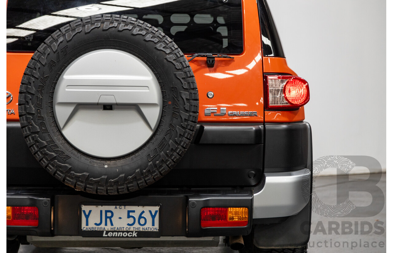 12/2012 Toyota Fj Cruiser (4x4) GSJ15R 4d Wagon Orange Clay V6 4.0L