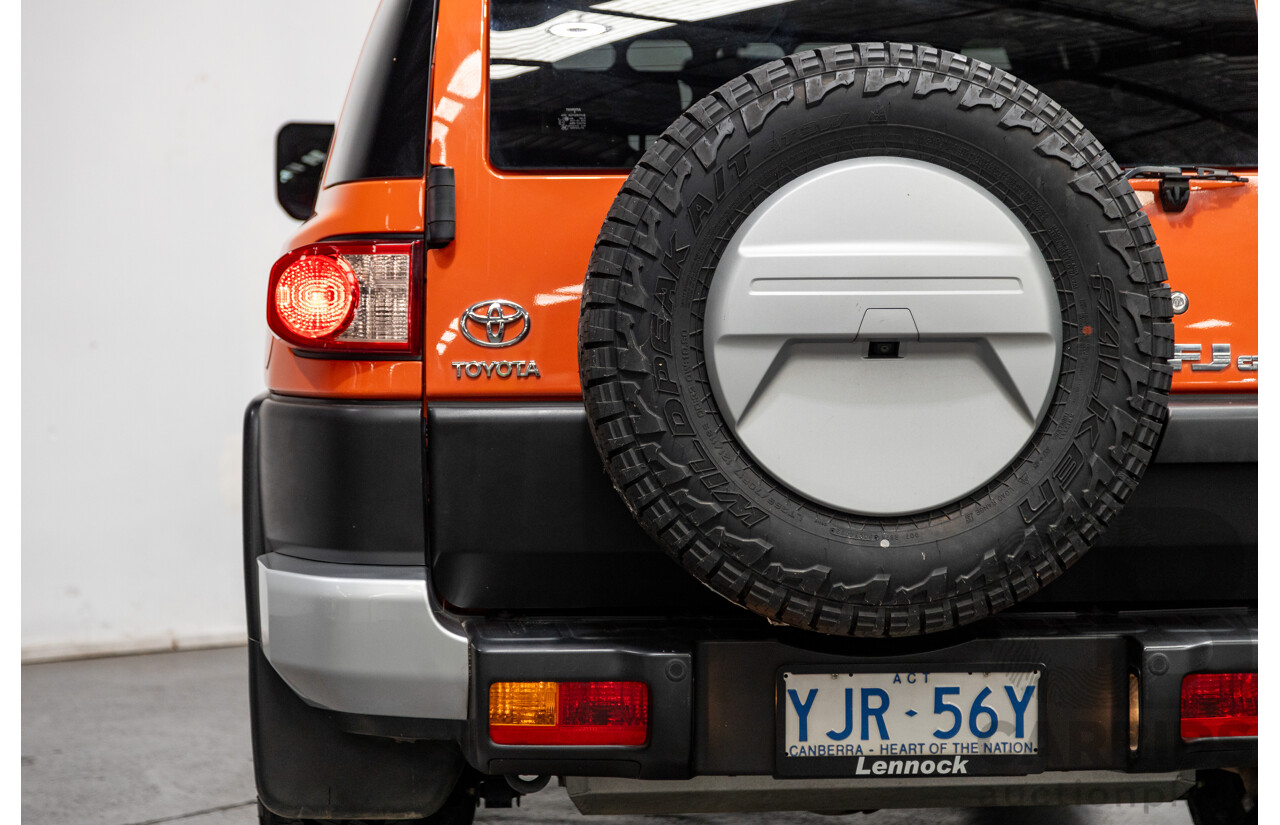 12/2012 Toyota Fj Cruiser (4x4) GSJ15R 4d Wagon Orange Clay V6 4.0L