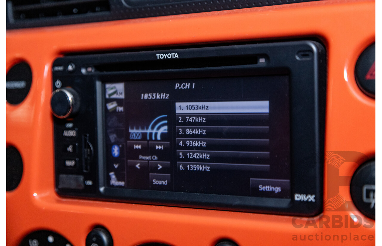 12/2012 Toyota Fj Cruiser (4x4) GSJ15R 4d Wagon Orange Clay V6 4.0L