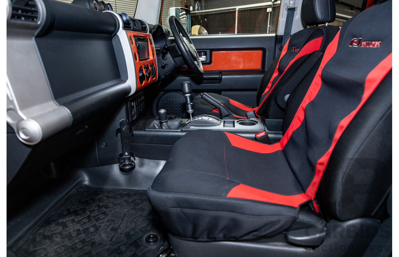 12/2012 Toyota Fj Cruiser (4x4) GSJ15R 4d Wagon Orange Clay V6 4.0L