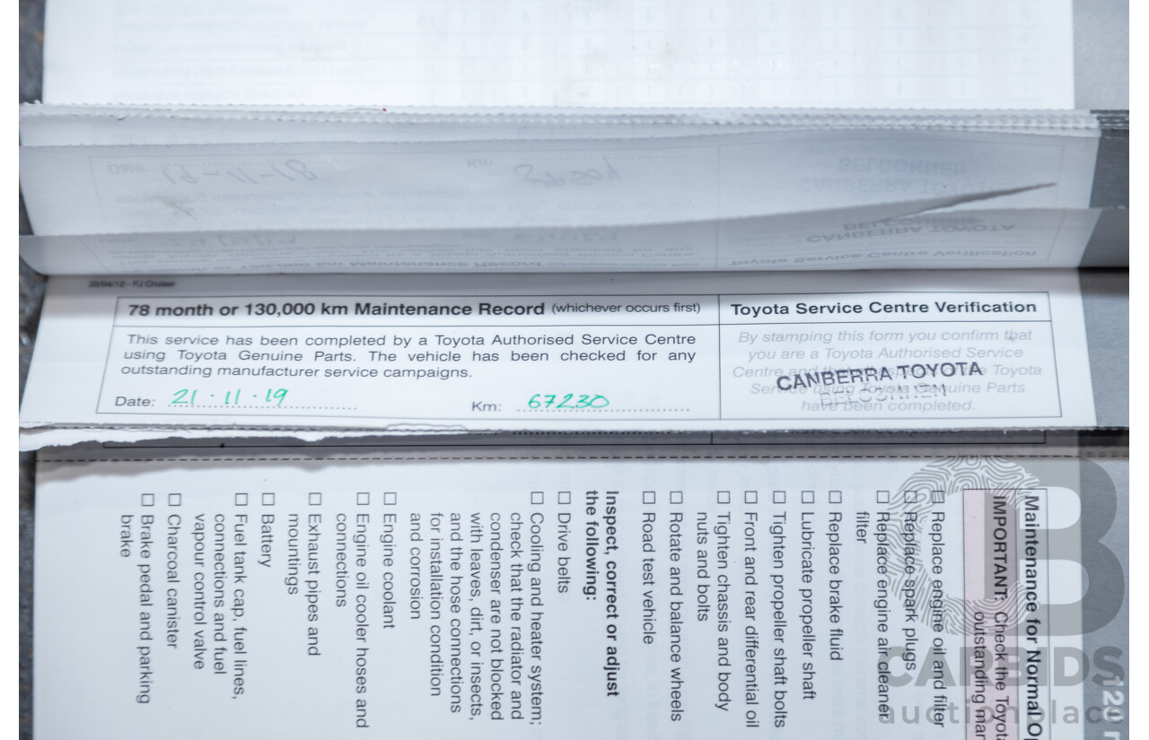 12/2012 Toyota Fj Cruiser (4x4) GSJ15R 4d Wagon Orange Clay V6 4.0L