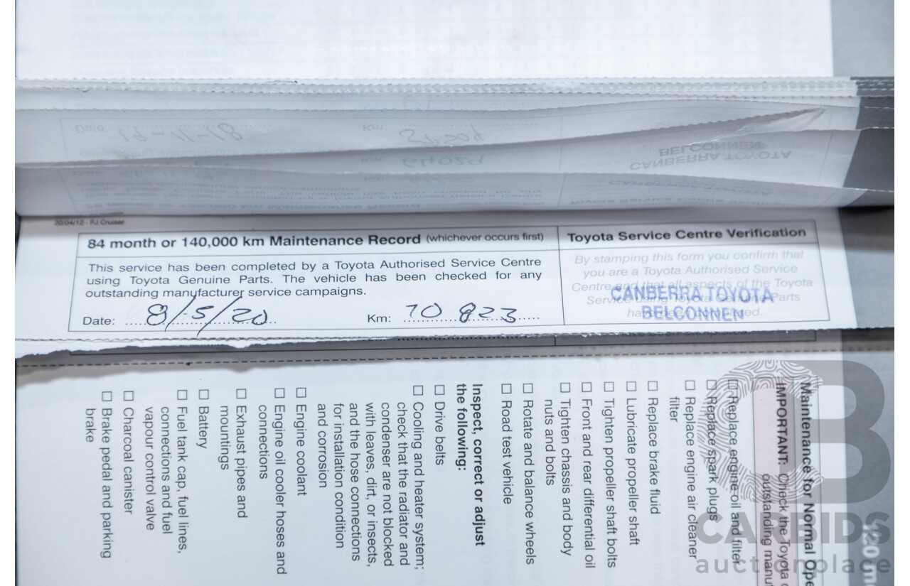 12/2012 Toyota Fj Cruiser (4x4) GSJ15R 4d Wagon Orange Clay V6 4.0L