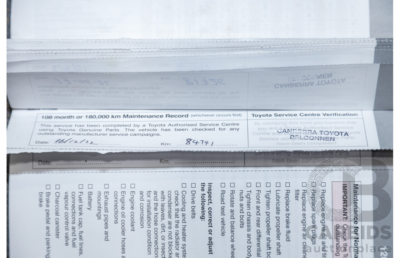 12/2012 Toyota Fj Cruiser (4x4) GSJ15R 4d Wagon Orange Clay V6 4.0L