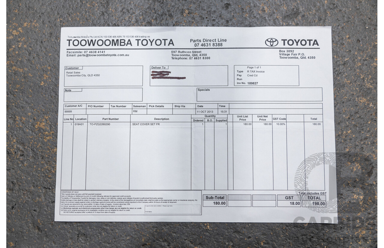 12/2012 Toyota Fj Cruiser (4x4) GSJ15R 4d Wagon Orange Clay V6 4.0L