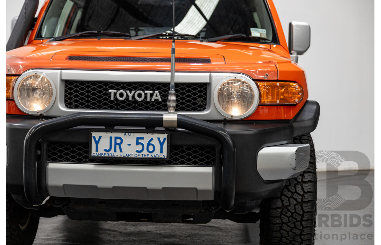 12/2012 Toyota Fj Cruiser (4x4) GSJ15R 4d Wagon Orange Clay V6 4.0L