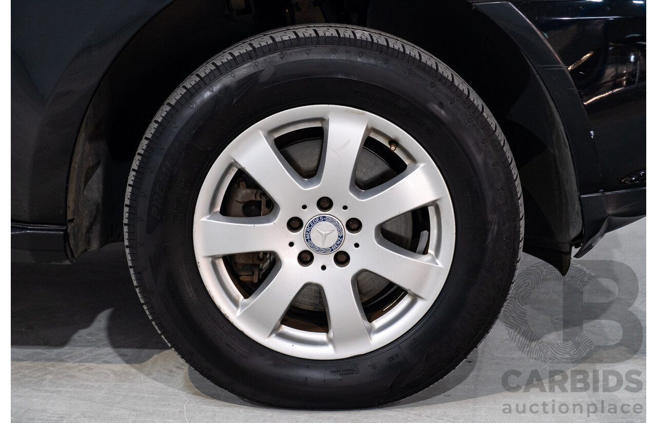 11/2007 Mercedes Benz ML280 CDI (4x4) W164 4d Wagon Black Turbo Diesel 3.0L