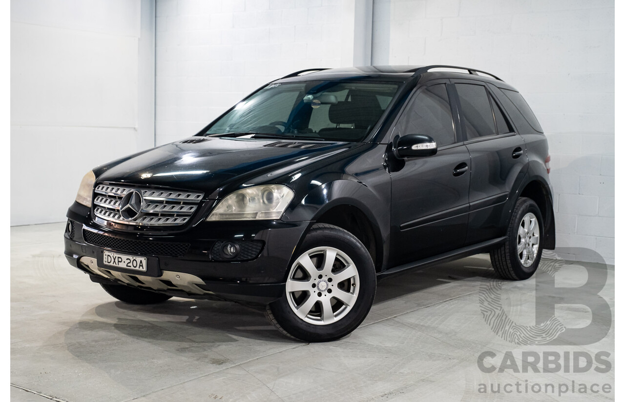 11/2007 Mercedes Benz ML280 CDI (4x4) W164 4d Wagon Black Turbo Diesel 3.0L