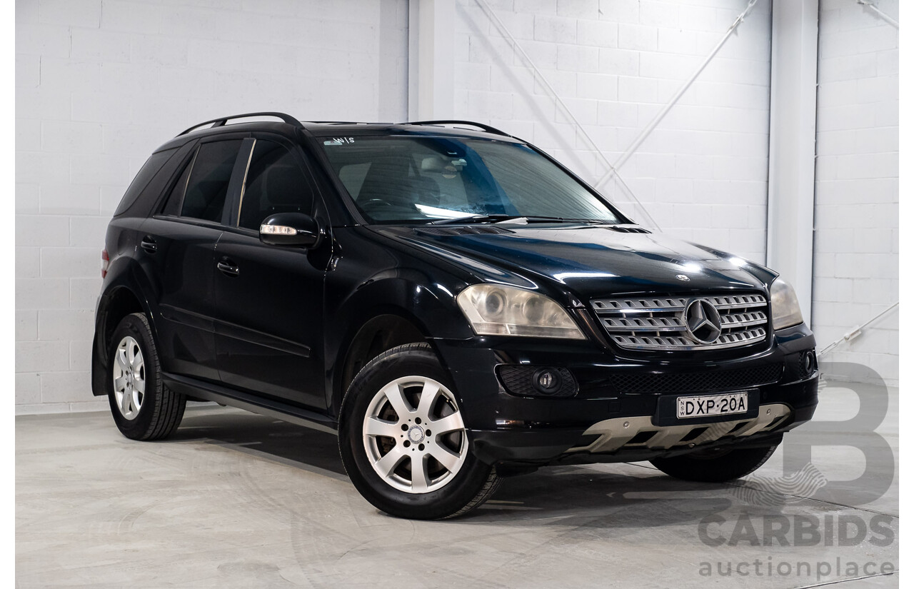 11/2007 Mercedes Benz ML280 CDI (4x4) W164 4d Wagon Black Turbo Diesel 3.0L