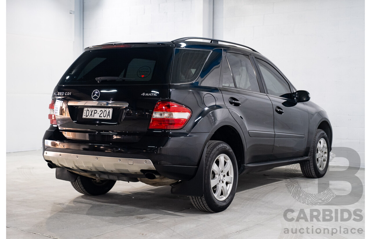 11/2007 Mercedes Benz ML280 CDI (4x4) W164 4d Wagon Black Turbo Diesel 3.0L