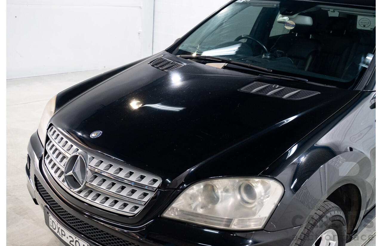 11/2007 Mercedes Benz ML280 CDI (4x4) W164 4d Wagon Black Turbo Diesel 3.0L