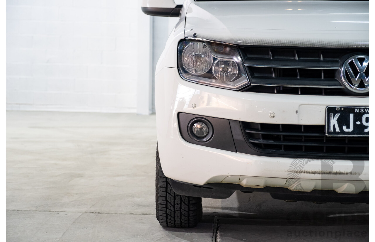 2/2013 Volkswagen Amarok Tdi400 Trendline (4x4) 2H MY13 Dual Cab Utility White 2.0L