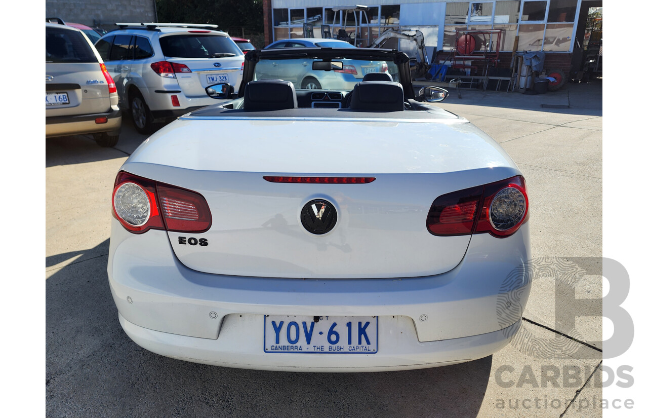 01/2010 Volkswagen Eos 103 TDI WHITE NIGHT FWD 1F MY09 UPGRADE 2D Convertible White 2.0L