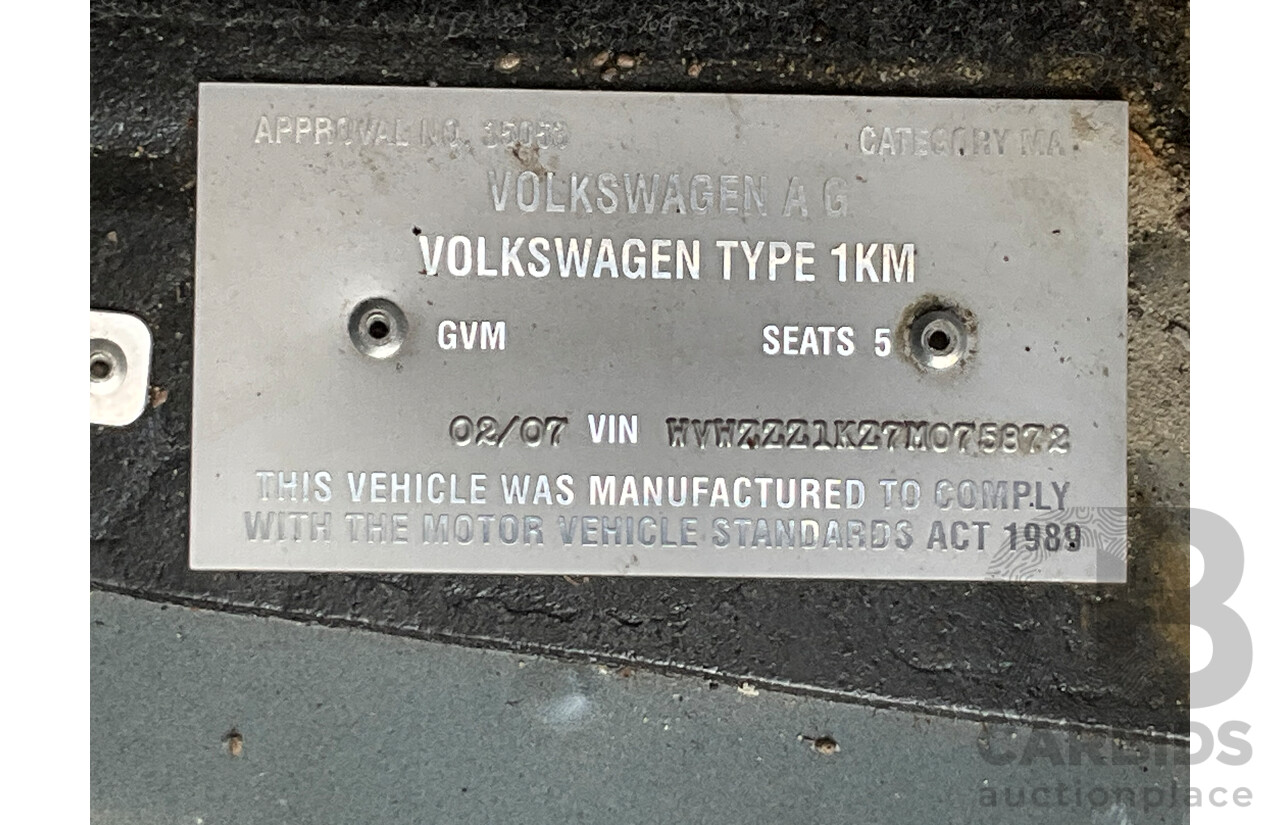 2/2007 Volkswagen Jetta 2.0 TDI 1KM 4d Sedan Metallic Blue Turbo Diesel 2.0L