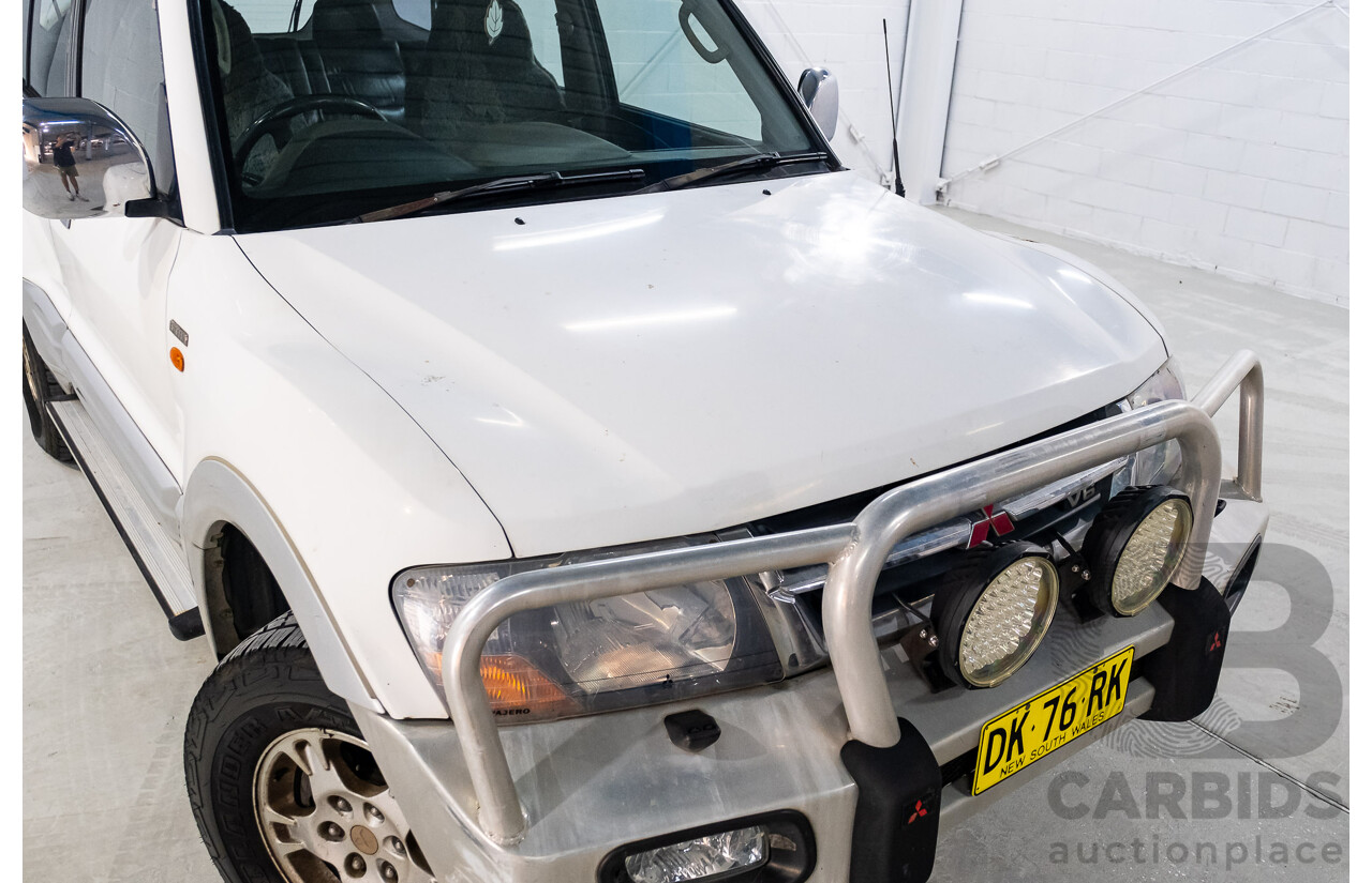 9/2002 Mitsubishi Pajero Exceed LWB (4x4) NM 4d Wagon White V6 3.5L - 7 Seater