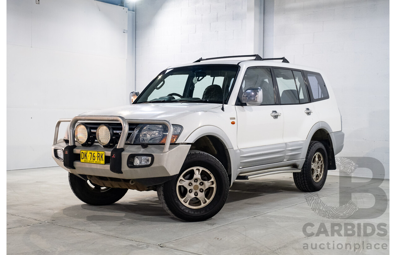 9/2002 Mitsubishi Pajero Exceed LWB (4x4) NM 4d Wagon White V6 3.5L - 7 Seater