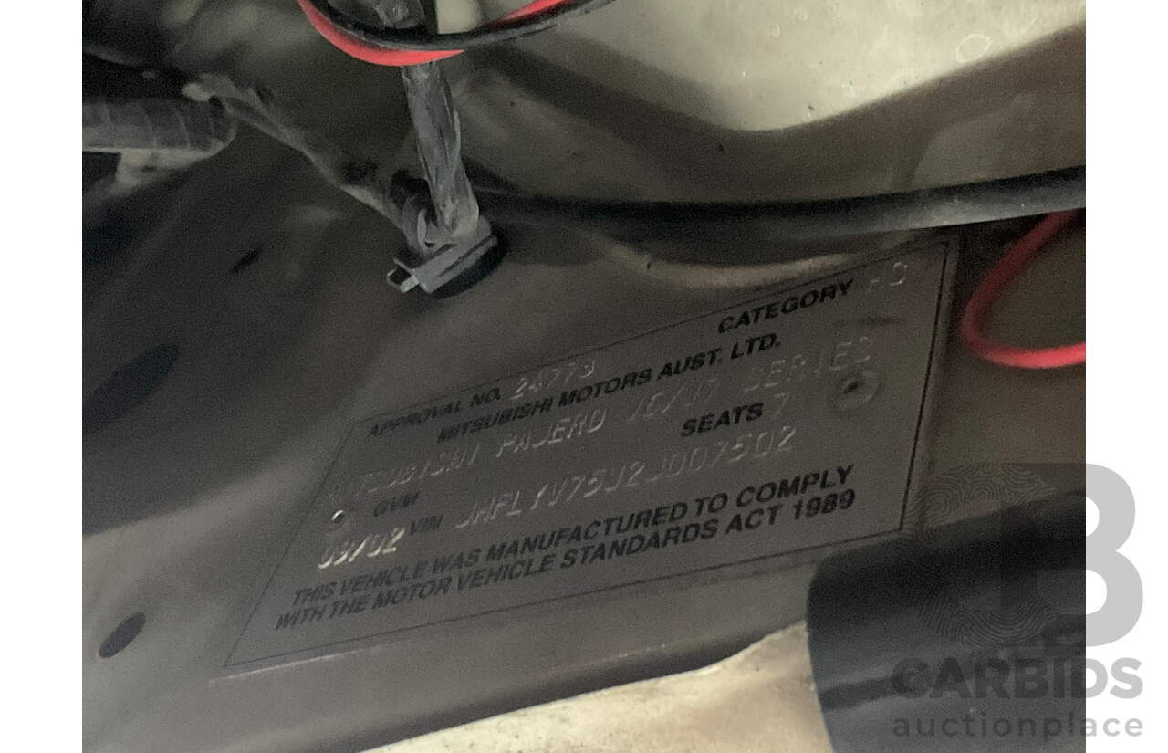 9/2002 Mitsubishi Pajero Exceed LWB (4x4) NM 4d Wagon White V6 3.5L - 7 Seater