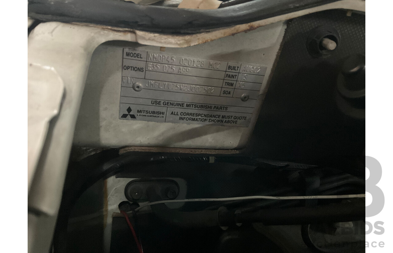9/2002 Mitsubishi Pajero Exceed LWB (4x4) NM 4d Wagon White V6 3.5L - 7 Seater