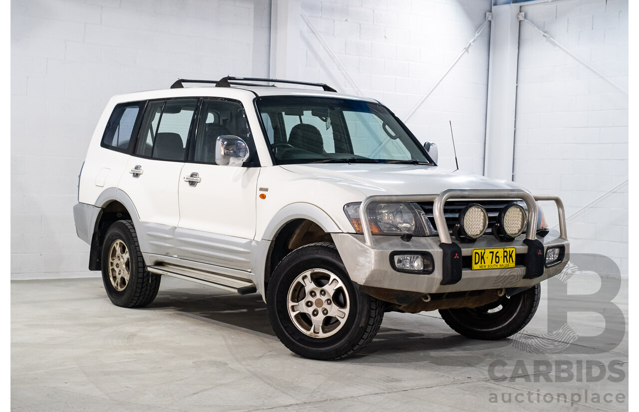 9/2002 Mitsubishi Pajero Exceed LWB (4x4) NM 4d Wagon White V6 3.5L - 7 Seater