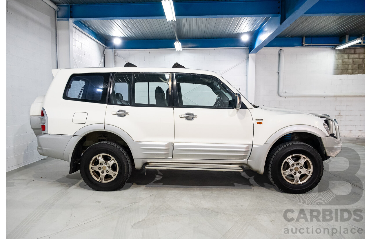9/2002 Mitsubishi Pajero Exceed LWB (4x4) NM 4d Wagon White V6 3.5L - 7 Seater