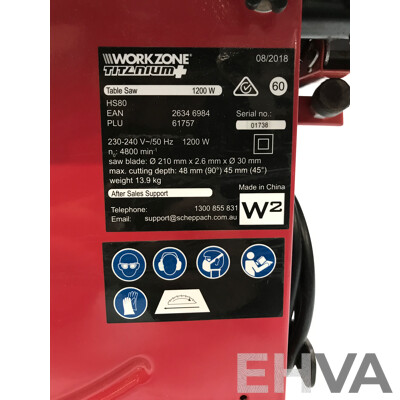 Workzone Titanium (HS80) 240V Table Saw