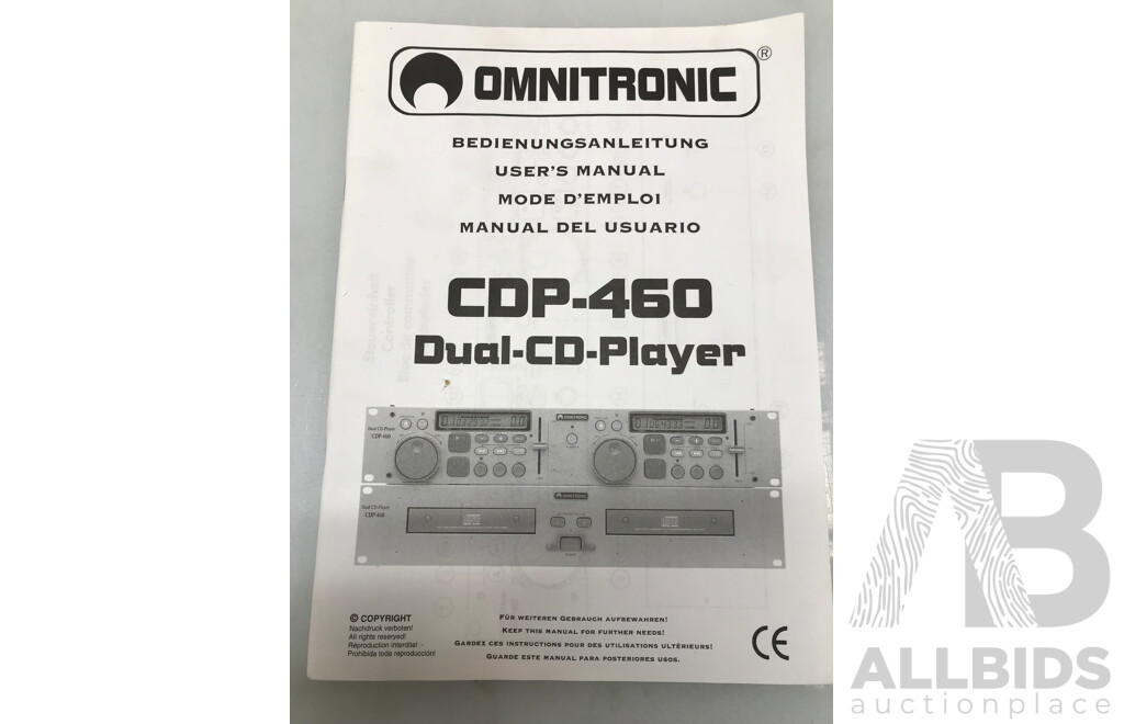 OMNITRONIC (CDP-462) Dual-CD-Player