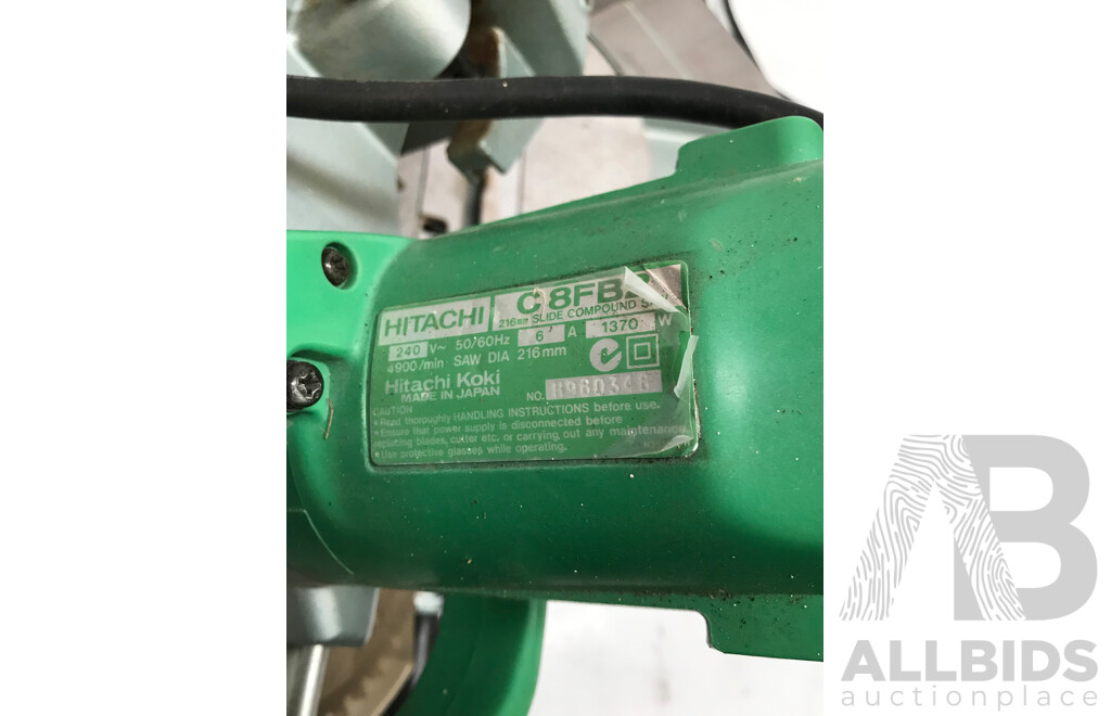 Hitachi (C8FB2) Sliding Side Compound Mitre Saw
