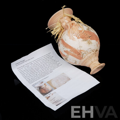 Vintage Hand Made Local Studio Pottery Urn by Cheryl Kruger