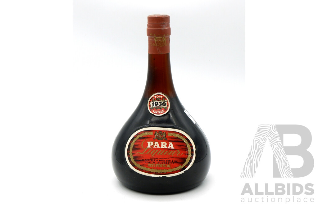 Vintage Seppelt & Sons Para Liqueur Port 1930