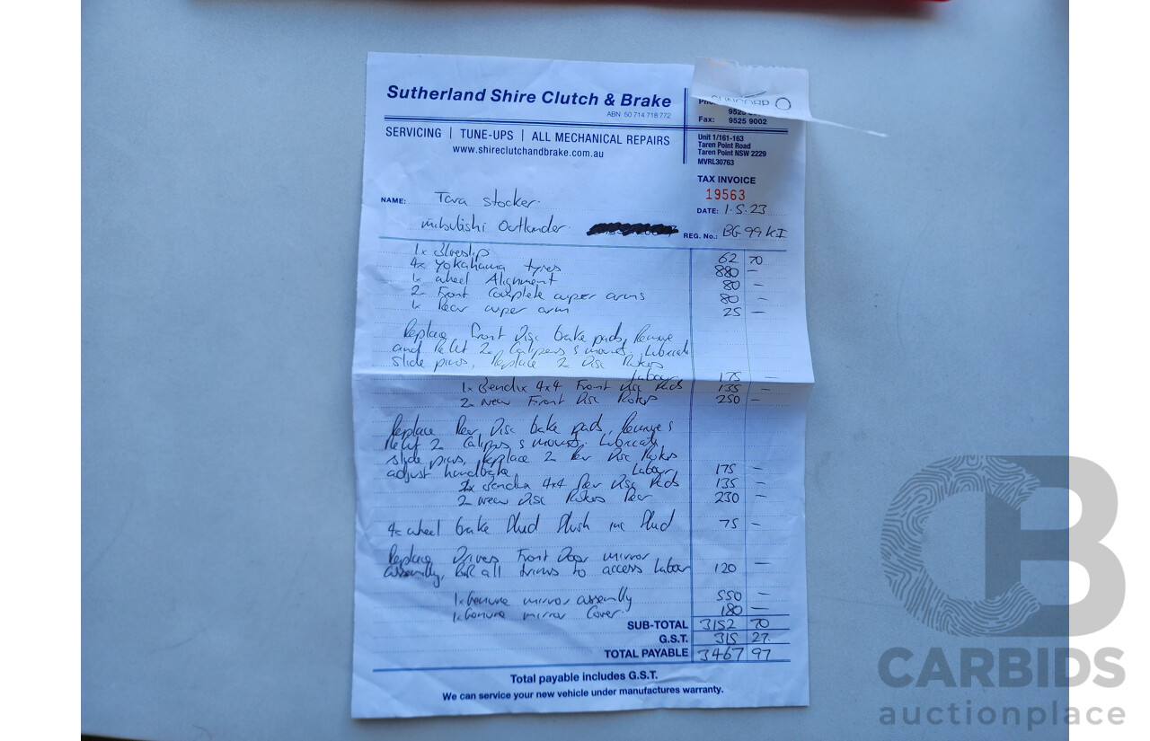 10/2014 Mitsubishi Outlander ASPIRE (4x4) AWD ZJ MY14 4D Wagon Grey 2.3L