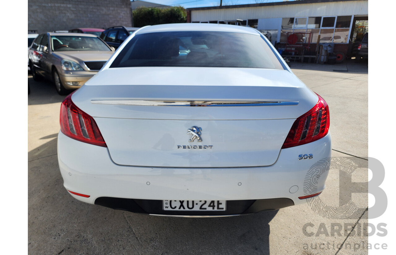 08/2013 Peugeot 508 ACTIVE 1.6T FWD MY13 4D Sedan White 1.6L